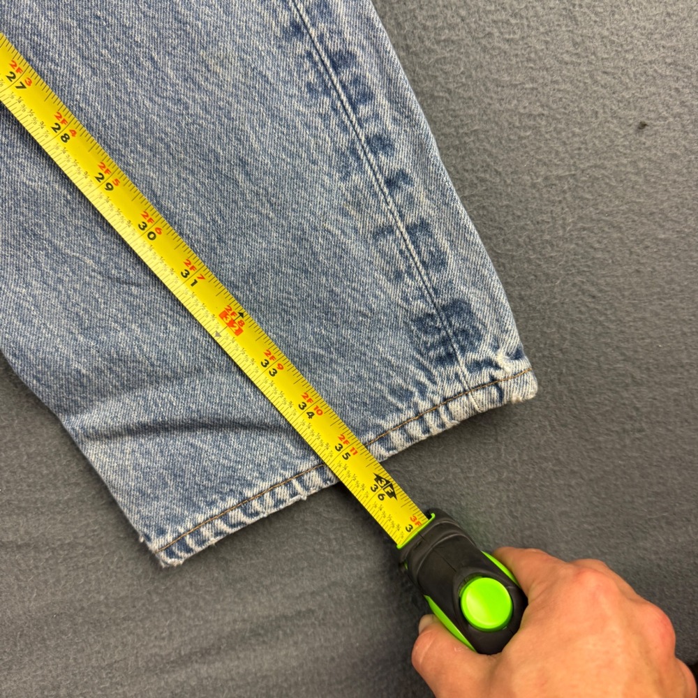 Vintage USA Levis 501 Jeans Men's 32x36 Blue Distressed Wallet Fade Button Fly - Picture 14 of 15